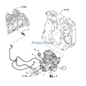 Fuel Injection Pump 2852272 for New Holland Engine F4GE0484G D666 Backhoe Loader B110 B115 LB110.B LB115.B LB90.B — 6