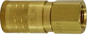 Midland Industries 28584 ARO 210 Interchange Brass Coupler | 1/4" Body x 1/4" FIP