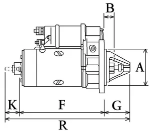 Starter motor / Démarreur 12V 3.2 kW Perkins — 8