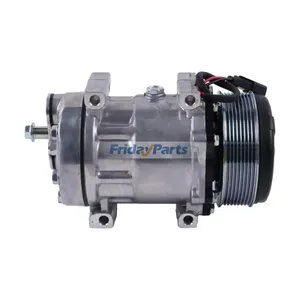 7H15 12V A/C Compressor 299-2212 for Caterpillar CAT Engine 3054C C4.4 Loader 416E 420E 422E 428E 430E 432F — 3