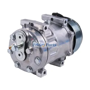 7H15 12V A/C Compressor 299-2212 for Caterpillar CAT Engine 3054C C4.4 Loader 416E 420E 422E 428E 430E 432F — 6
