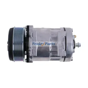 7H15 12V A/C Compressor 299-2212 for Caterpillar CAT Engine 3054C C4.4 Loader 416E 420E 422E 428E 430E 432F — 5