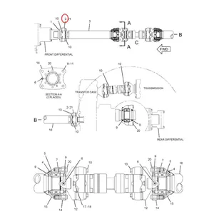 Spider & Bearing Assembly 2V7153 for Caterpillar CAT 815 966C 966R D250B D25C Truck Loader C6.6 3306 Engine — 2