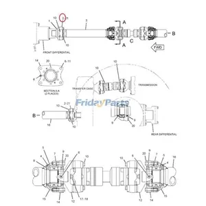 Spider & Bearing Assembly 2V7153 for Caterpillar CAT 815 966C 966R D250B D25C Truck Loader C6.6 3306 Engine — 2