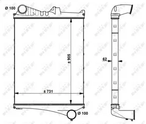 VOLVO ENGINE INTERCOOLER RAD (NRF)