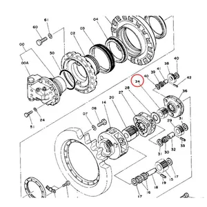 Sun Gear 3034326 for Hitachi Excavator EX200 EX200K EX220 RX2000 — 2