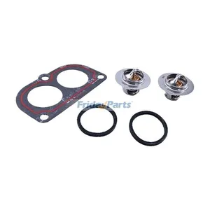 2 Pieces Thermostat With Gasket AR48675 RE501052 RE506374 3042303R92 for John Deere Excavator 110 120 490 595 890 892 160LC 200LC 230LC — 3