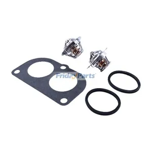 2 Pieces Thermostat With Gasket AR48675 RE501052 RE506374 3042303R92 for John Deere Excavator 110 120 490 595 890 892 160LC 200LC 230LC — 4
