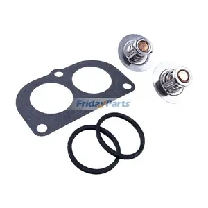 2 Pieces Thermostat With Gasket AR48675 RE501052 RE506374 3042303R92 for John Deere Excavator 110 120 490 595 890 892 160LC 200LC 230LC — 5
