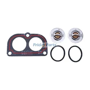 2 Pieces Thermostat With Gasket AR48675 RE501052 RE506374 3042303R92 for John Deere Excavator 110 120 490 595 890 892 160LC 200LC 230LC — 2