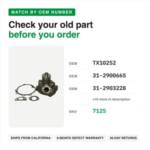 Long Fiat Tractor Water Pump TX10252 — 4
