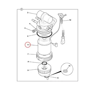 Fuel Water Separator 32/925994 for JCB Excavator JS145WT JS160LC JS200LC JS220S JS230LC JS145W JS175WTT4i 8056 8061 — 6