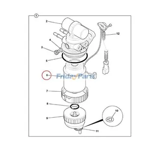 Fuel Water Separator 32/925994 for JCB Excavator JS145WT JS160LC JS200LC JS220S JS230LC JS145W JS175WTT4i 8056 8061 — 7