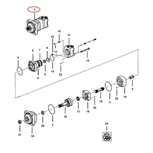 Hydraulic Motor 6632177 for Bobcat Skid Steer Loader 440 440B 443 450 453 463 S70 — 2