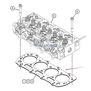 Cylinder Head Gasket 3227487 for Caterpillar CAT Engine 3024C C1.1 Skid Steer Loader 216B 226B 226D 232B 239D 242B 247B 249D 249D3 257B — 2