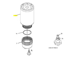 Caterpillar M325C Kraftstofffilter für 725-740 3261644 u.a. für M325D, M330D, 311 — 4