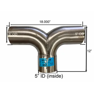 5" Steel Y-Pipe Exhaust Elbow Made in the USA