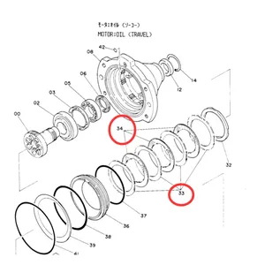 1 Set Friction Plate 3033493 3033494 for Hitachi Excavator EX100 EX120 — 2