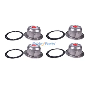 Set of 4 Aluminum Hub Cap for Trailer & Steer Axle Replaces Stemco 340-4195