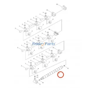 Cam Follower Shaft 3417766 for Cummins Engine ISM QSM11 Hyundai R450LC-7A… — 2