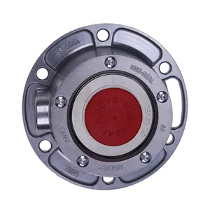 4 PCS Torque Steer Cast Aluminum Hub Cap w/ Side Fill Plug 343-4024 Replace Stemco — 5
