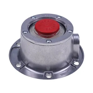 4 PCS Torque Steer Cast Aluminum Hub Cap w/ Side Fill Plug 343-4024 Replace Stemco — 4