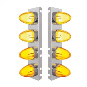 SS FRONT AIR CLEANER BRACKET WITH 8X 9 AMBER LED DUAL FUNCTION WATERMELON…