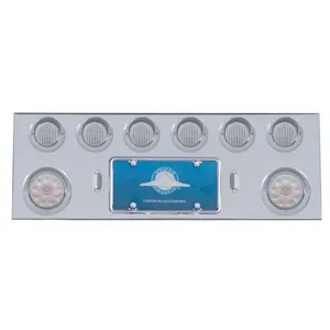 SS Rear Center Panel With 2X 10 LED 4" Lights & 6X 13 LED 2.5" Lights…