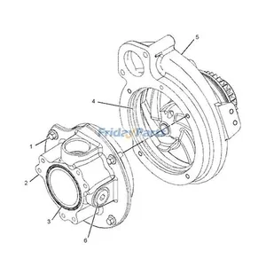 Water Pump 352-0205 for Caterpillar Engine C11 C13 Excavator CAT 345C 345D 349D Wheel Loader 966H 972H 980C — 6