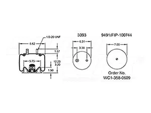 Dayton Parts 352-2119 Air Spring - Rolling Lobe
