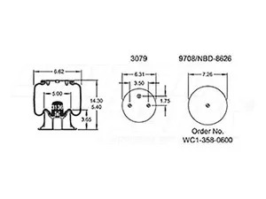 Dayton Parts 352-5311 Air Spring - Rolling Lobe