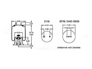 Dayton Parts 352-5426 Air Spring - Rolling Lobe