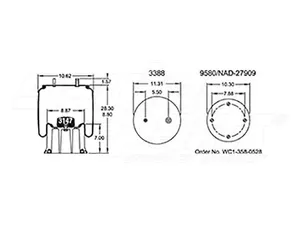Dayton Parts 352-5503 Air Spring - Rolling Lobe