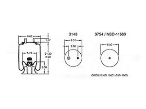 Dayton Parts 352-5702 Air Spring - Rolling Lobe
