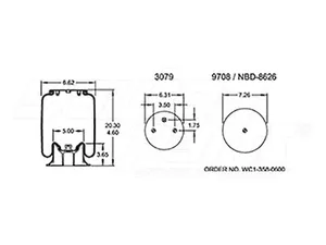 Dayton Parts 352-5712 Air Spring - Rolling Lobe