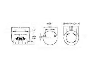 Dayton Parts 352-8058 Air Spring - Rolling Lobe