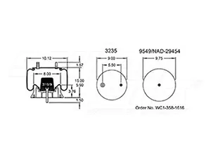 Dayton Parts 352-8203 Air Spring - Rolling Lobe
