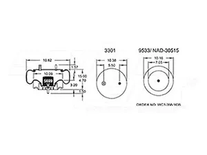 Dayton Parts 352-8617 Air Spring - Rolling Lobe
