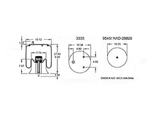 Dayton Parts 352-8744 Air Spring - Rolling Lobe
