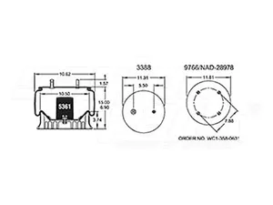 Dayton Parts 352-8760 Air Spring - Rolling Lobe