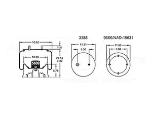 Dayton Parts 352-8793 Air Spring - Rolling Lobe