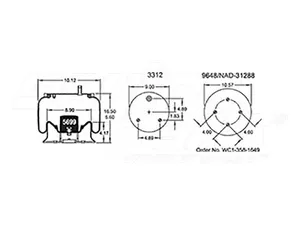 Dayton Parts 352-8800 Air Spring - Rolling Lobe