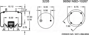 Dayton Parts 352-8806 Air Spring - Rolling Lobe
