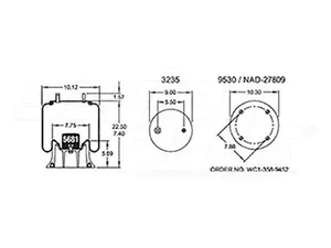Dayton Parts 352-8888 Air Spring - Rolling Lobe