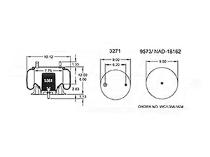 Dayton Parts 352-8972 Air Spring - Rolling Lobe