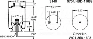 Dayton Parts 352-8977 Air Spring - Rolling Lobe