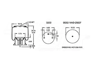 Dayton Parts 352-9026 Air Spring - Rolling Lobe