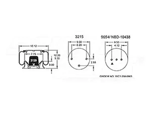 Dayton Parts 352-9031 Air Spring - Rolling Lobe