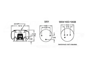 Dayton Parts 352-9036 Air Spring - Rolling Lobe