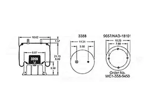 Dayton Parts 352-9144 Air Spring - Rolling Lobe